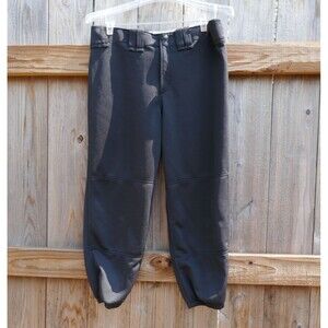 Mizuno Softball Pants Low Rise Fast Pitch Black Women's Large Qualtex Padding